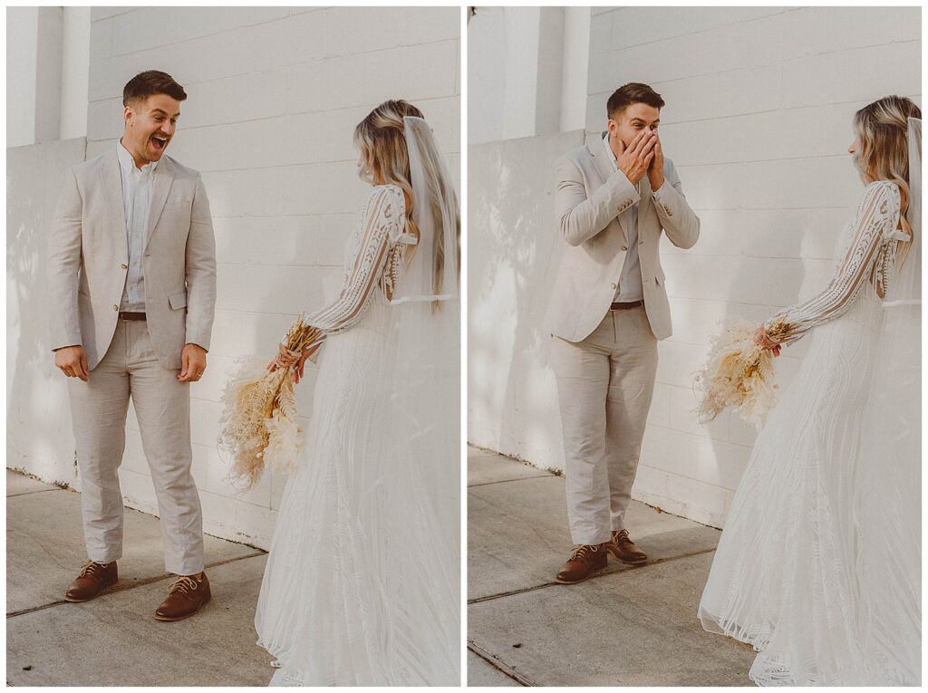 Grooms Surprised Reaction First Look